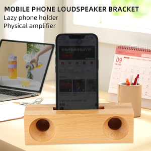 Sản Phẩm Mới Xách Tay Gỗ Loa Di Động Khuếch Đại Âm Nhạc <span class=keywords><strong>Mini</strong></span> Bằng Gỗ Loa Điện Thoại Di Động Chủ - Product Image 2