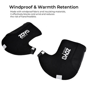 ZOYOSPORTS hiver guidon mitaines résistant au froid imperméable coupe-vent réfléchissant unisexe cuir plein doigt gants de cyclisme pour - Product Image 3