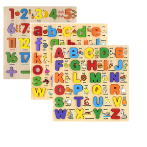 Juego de Rompecabezas de Madera Montessori 3D con Alfabeto <span class=keywords><strong>ABC</strong></span> y Números, Juego Educativo de Aprendizaje con Clavijas para Niños de 2 a 4 Años, Unisex - Product Image 1