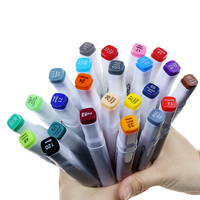 BECOL vente en gros de marqueurs d'art à base d'alcool professionnels 216 couleurs ensemble de stylos marqueurs de croquis à double pointe pour le dessin d'artiste
