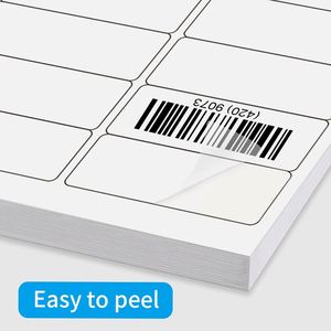 Papier autocollant transparent imprimable jet d'encre 8,5 x 11 pouces, 30 étiquettes par feuille, pour étiquettes d'expédition et d'adresse SKU pour imprimante - Product Image 6