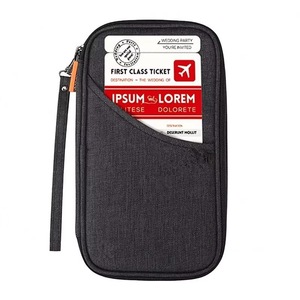 Porta pasaportes familiar de fábrica BSCI, organizador de documentos de viaje, tarjetero tipo clutch. - Product Image 1