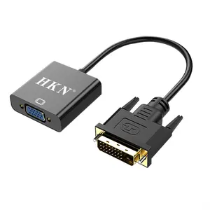 DVI to VGA 케이블 어댑터 24 1 25 핀 비디오 컨버터 HD 1080P
