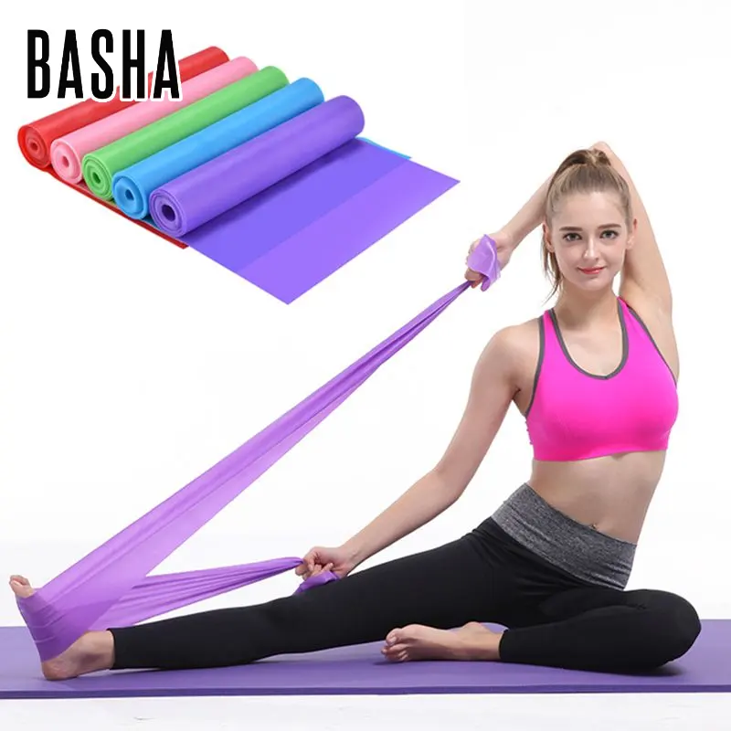 BASHAsports Yoga Pilates Stretch Resistance Band Training Exercise Fitness Gym Fitness Rubber natural rubber Resistance Bands