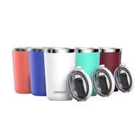 Tasses à café noires pour voyage, personnalisées, en stock, gobelet en acier inoxydable, isolé, gobelet, en vrac, unités