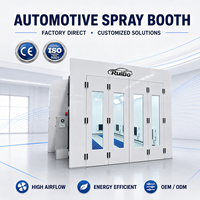 Cabina de Pintura Automotriz Blanca Clásica de 4 Puertas, Ecológica, con Alto Flujo de Aire, de Grado Industrial