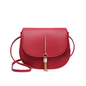 Petit sac carré en pu rond pour femmes, nouvelle collection 2020, petit sac rond, sacoche à épaule avec pompon