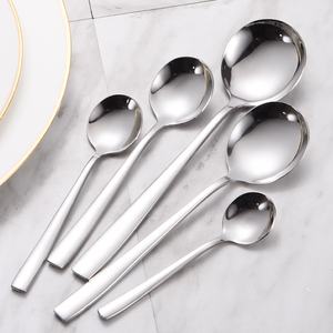 Cuillère à thé en acier inoxydable avec logo personnalisé de différentes tailles Cuillères à dessert en métal Cadeau Couverts en argent Cuillère à café Cuillère à dîner pour la maison - Product Image 2