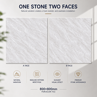 Carrelage en porcelaine 800x800mm, aspect marbre naturel, double face, pour sol et mur, intérieur moderne, usage commercial, hôtelier et résidentiel