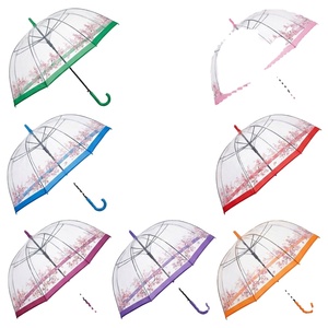Nouvel Arrivage Parapluie Transparent à 8 Baleines en Fer Droit et Robuste, Promotion, Vente en Gros, Motif Personnalisé - Product Image 1