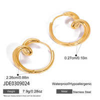 Gaovo Boucles d'oreilles créoles en acier inoxydable plaqué or 18 carats pour femme, étanches, hypoallergéniques, collection de bijoux romantiques et tendance, cadeau