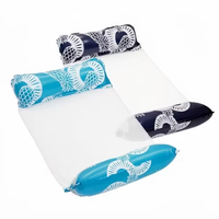 Fauteuil flottant gonflable en PVC rayé pour l'été, pliable et léger, lit flottant pour piscine, radeau de relaxation aquatique pour adulte