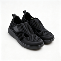 Mocassins respirants en maille à enfiler, tige en tissu, semelle plate en EVA, bout bas, couleur unie, chaussures décontractées, tendance printemps, loisirs