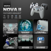 Fantech WGP16 Gamepad dengan Port Audio Terintegrasi, Getaran Haptic Ganda, Tombol Efek Hall, Pengontrol Game untuk PS4