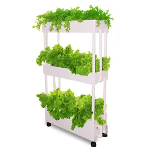 Searea NFT Sistemas de cultivo hidropónico para interiores 3 capas Home Garden Tower Kit hidropónico