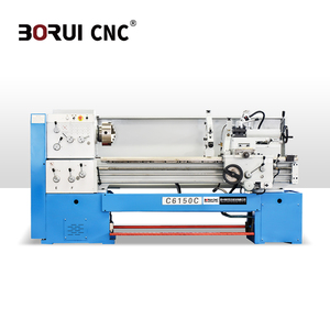 Torno Horizontal Manual Industrial C6150C con DRO de 2 Ejes y Guias en V Endurecidas para Reparación de Ejes Pesados en Taller - Product Image 1