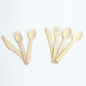 Ensemble de couverts jetables en bambou écologiques à prix avantageux, fourchette, cuillère, couteau, pour les fêtes, 17 cm, en vente flash - Product Image 4