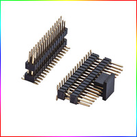 Conector de Cabeza de Pin 1.0/1.27/2.0/2.54mm de Cobre Chapado en Oro de Doble Fila Recto y Curvo para Uso en PCB SMT 1000V 2A