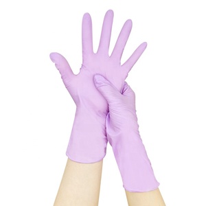 <span class=keywords><strong>Gants</strong></span> en nitrile antidérapants 12 pouces lilas imperméables jetables 4 mil sans poudre à manchette longue pour le nettoyage - Product Image 1