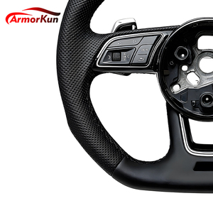 Volante Deportivo de Cuero para <span class=keywords><strong>Audi</strong></span> <span class=keywords><strong>A1</strong></span>/A3/A4/A5/A6/A7/A8/B8/B9/C8/C7/S3/S4/S5/S6/S7/RS3/RS4/RS5/Q3/Q5/Q7/RS6/R8/RS7 - Product Image 5