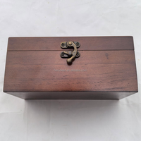 Coffret de Rangement Vintage en Pin avec Couvercle à Charnières, Boîte en Bois pour Cartes de Prières, Cadeau Chrétien pour Femmes, Bible, Noël, Nativité