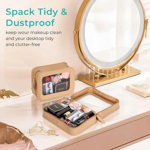 <b>Clear</b> Makeup Cosmetic Organizer Case Travel <b>Toiletry</b> <b>Bag</b> <b>Clear</b> Cosmetic <b>Bag</b> with Zipper Make up <b>Bag</b> for Women - Product Image 2
