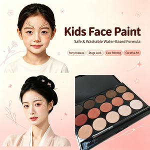 Palette de maquillage pour le visage à base d'eau, 15 couleurs neutres et terreuses, nude, pour enfants et maquillage professionnel, peinture de portrait, nuances personnalisées - Product Image 5