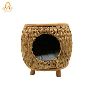 EUR VET 참신 짠 고양이 침대 튼튼한 애완 동물 스윙 플라스틱 등나무 애완 동물 계란 의자 부드러운 깊은 쿠션 교수형 해먹 스탠드 케이지 - Product Image 5