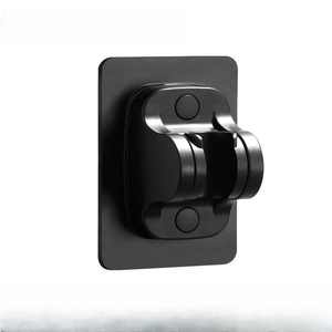 <span class=keywords><strong>Support</strong></span> de pomme de douche noir dernier modèle avec tampon adhésif puissant sans installation de perçage pour mur ou porte de douche en verre - Product Image 6