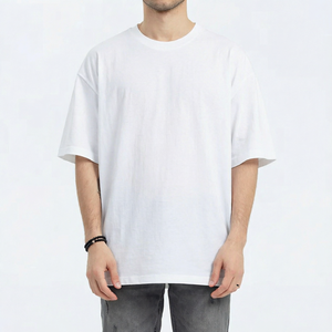 เสื้อยืดโอเวอร์ไซส์ผู้ชาย ผ้าฝ้าย 100% คอกลม แขนสั้น พิมพ์ลาย สตรีทแวร์ ลำลอง - Product Image 1