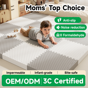 Tapis de puzzle pour bébé Eva, multicolores, texture antidérapante, épais, antichoc, facile à nettoyer - Product Image 1
