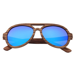 Gafas de sol de madera Conchen para hombre, montura ovalada, polarizadas, protección UV400, para conducir, W3038 - Product Image 5