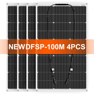 Top vente <span class=keywords><strong>Dokio</strong></span> Europe 400W panneau solaire Flexible 4 pièces 100W adapté au camping, RV peut charger la batterie 12V - Product Image 1