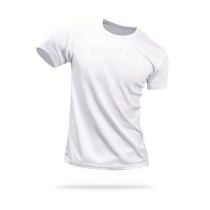 T-shirts pour hommes en polyester 100% à séchage rapide, personnalisables avec logo, pour le sport, à bas prix - Product Image 2