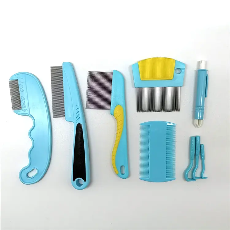 Hond Kat Grooming Gereedschap Kam Kit Huisdier Kam Grooming Set Verwijderen Float Haar Tear Marks Tick Removal Tool