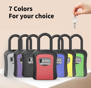 OEM Key <b>Box</b> Lockbox PVC Aluminum <b>Lock</b> Body Shackle Resettable Key Safe <b>Box</b> Model Rings House Keys Wall Mounted Hanging Home Use - Product Image 1