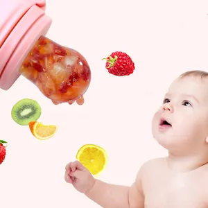 จุกนมหลอกซิลิโคนสำหรับเด็กทารกป้อนอาหารสดจุกนมซิลิโคนสำหรับเด็กทารกผลไม้หัวนมสำหรับการงอกของฟัน