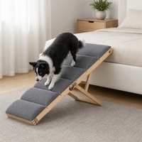Rampe pour chien pour lit ou canapé, pour chiens de petite à grande taille, rampe pliable pour que les chiens puissent monter sur le lit, 4 hauteurs réglables