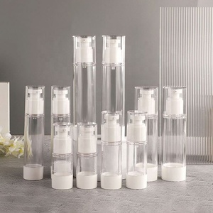 Bouteilles en plastique transparentes pour lotion, sérum liquide, vaporisateur, flacon pompe cosmétique sans air, vente en gros - Product Image 6