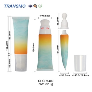 Emballage recyclable pour soins de la peau, flacon d'huile corporelle personnalisé avec brosse, tube de lavage du visage avec brosse en nylon - Product Image 4