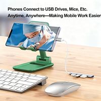 Hub de transfert de données USB-C 4-en-1 pas cher, station d'accueil multiport USB 3.0 haute vitesse, adaptateur d'extension durable