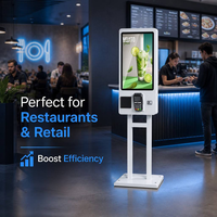 Kiosco Inteligente con Pantalla Táctil Android de 32 Pulgadas para Restaurante, Sistema de Pedidos de Autoservicio y Pago