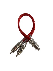 Câble répartiteur RCA nickelé mâle-femelle, adaptateur audio stéréo robuste, câble en Y tressé, blindé en feuille d'aluminium PVC pour - Product Image 4