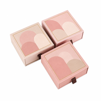 Boîte à bijoux personnalisée en forme d'arche géométrique rose pâle avec bordure dorée pour emballage coulissant, idéale pour les cadeaux de détail et les marques de cadeaux en gros