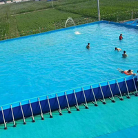 Piscine commerciale à supports, en acier, 15x20x1.32M
