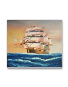 wholesale modern style Sailing boat oil painting ultra low price pure Handmade painting shenzhen oil painting