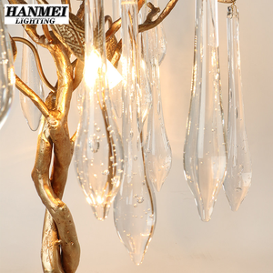 Minimalist Style Modern Luxury Copper Table Unique <b>Tree</b> Branch Design With Crystal for Living Room Home Decor HM-GG-6001TA-3 - Product Image 3