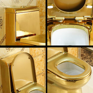 Ventes chaudes à Dubaï, Moyen-Orient, articles sanitaires de luxe électro-plaqués, décoration dorée, WC de salle de bain - Product Image 2