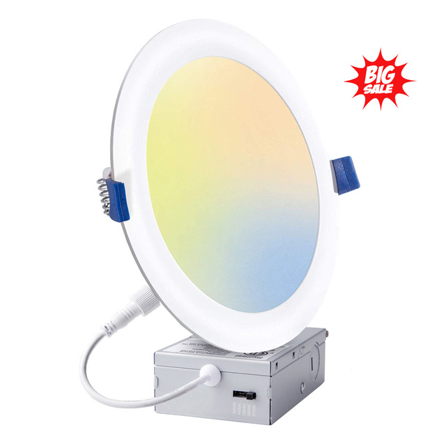 Hot 6 Inch Slim Panel Light Dimmable Canless Wafer Light LED Recessed Ceiling Light ETL Energy Star