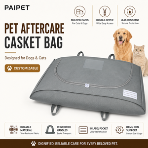 Оптовая продажа гробиков-сумок PAIPET для животных: для собак и кошек, для захоронения и кремации, на молнии, с ручками и идентификационной этикеткой - Product Image 1